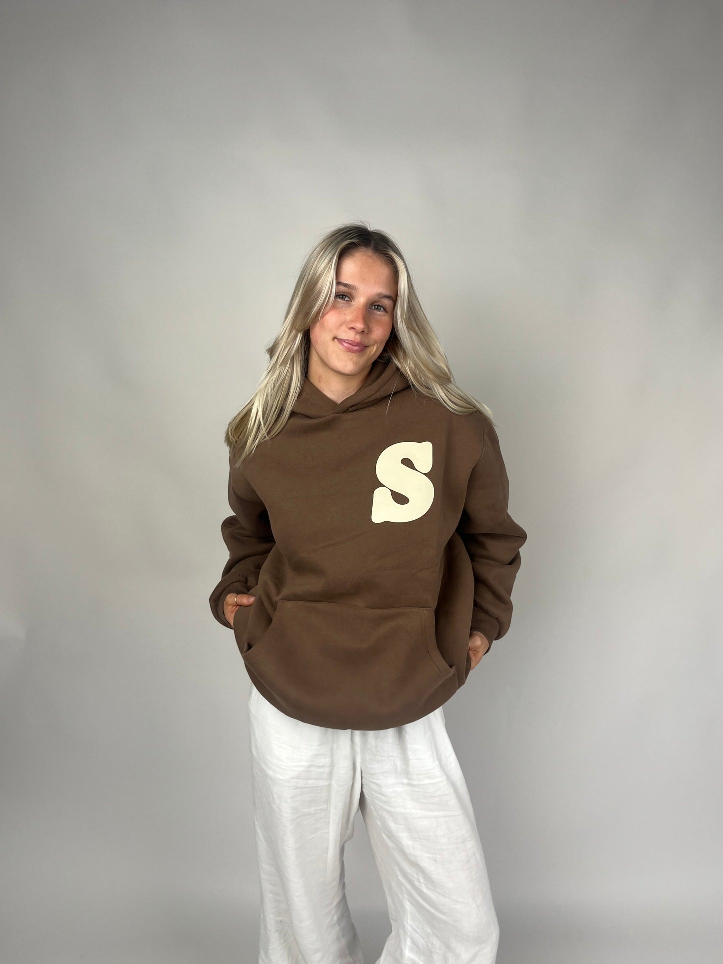 LOGO HOODIE BROWN